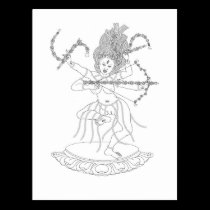 Kurukulla Line Drawing [postcard] postcards