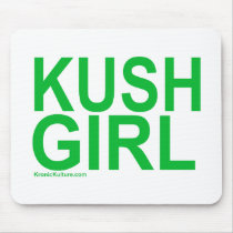 KUSH GIRL sexy 420 stoner girl chronic weed buds mousepads