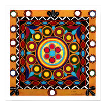 Kutch Embroidery-Acrylic, Global Exotic Art Print by leilasworld Kutch Embroidery-Acrylic, Global Exotic Art Print