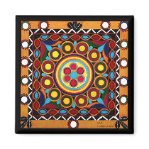 Kutch Embroidery-Colorful Exotic Global Art Magnet