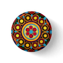Kutch Embroidery-Exotic Colorful Global Art Button