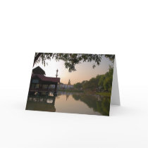 Kuthodaw Paya at Dusk • Greeting Card