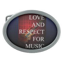 KuuMa Guitar 01 (R-Love) Oval Belt Buckle