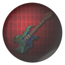KuuMa Guitar 05 (R) Dinner Plate