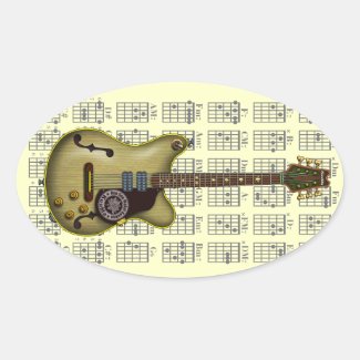 KuuMa Guitar 10 Oval Stickers