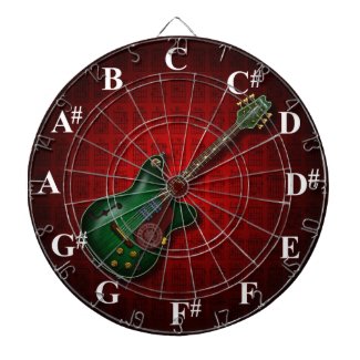 KuuMa Guitar Clock Dart Board