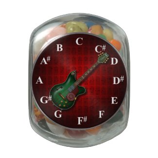KuuMa Guitar Clock Jelly Belly Candy Jar