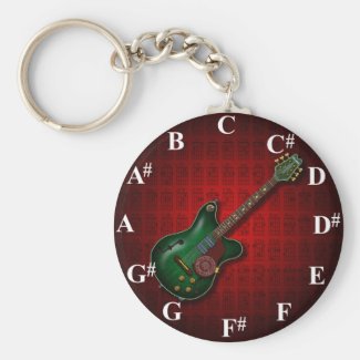 KuuMa Guitar Clock Keychains