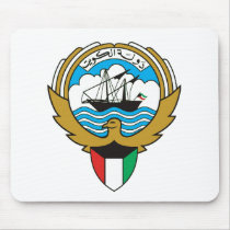 Kuwait coat of arms mousepads