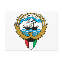 Kuwait coat of arms postcards
