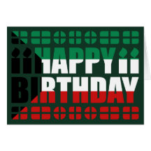 Kuwait Flag Birthday Card