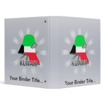 Kuwait Flag Map 2.0 3 Ring Binders