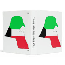 Kuwait Flag Map full size Vinyl Binders