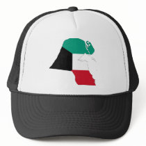 Kuwait Flag Map Trucker Hat