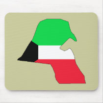 Kuwait flag map mousepads