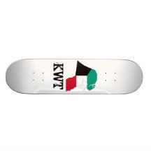 Kuwait Flag Map Skateboard Decks