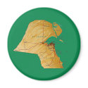 Kuwait Map Magnet