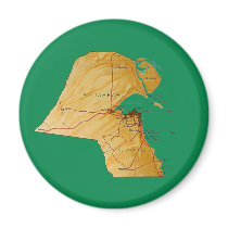 Kuwait Map Magnet by FlagAndMap Kuwait Map Magnet