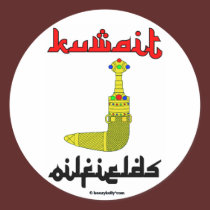 Kuwait Oilfields Gold Dagger stickers by boozykelly Kuwait Oilfields Gold Dagger stickers