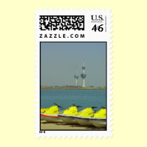 Kuwait towers and jet ski Postage postage