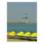 Kuwait towers and jet ski Postcard