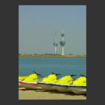 Kuwait towers and jet ski posters