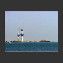 Kuwait Towers ocean view postcards