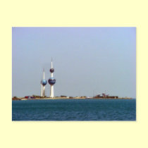 Kuwait Towers ocean view postcards