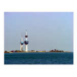 Kuwait Towers ocean view Postcard