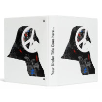 Kuwait Trendy Peace Sign with Kuwaiti map Vinyl Binders