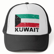 Kuwait Vintage Flag Trucker Hat