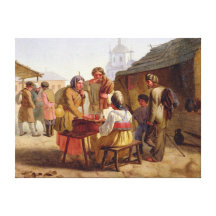 Kvas Seller, 1862 Canvas Print