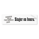 KVPC Bumper Sticker, Singer on board. bumpersticker