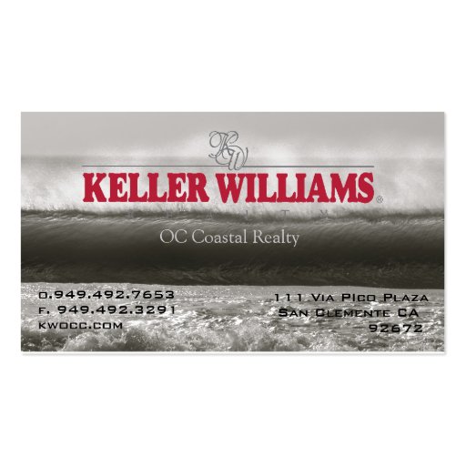 KW offshore wall Business Card Templates (front side)