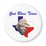 Kwame - God Bless Texas Fridge Magnet