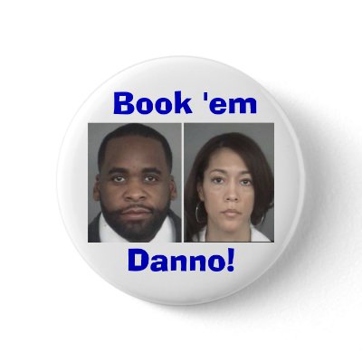 Kwame Kilpatrick: Book 'em, Danno! Pinback Button by Robustoman