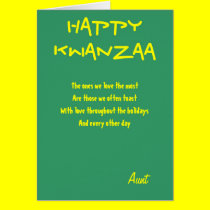 Kwanzaa Aunt greeting cards cards