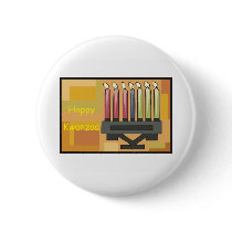 Kwanzaa Candles buttons by holidayme Kwanzaa Candles buttons