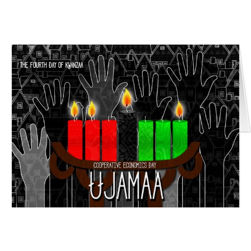 Kwanzaa Day 4 Ujamaa Cooperative Econimcs Kinara Card Zazzle