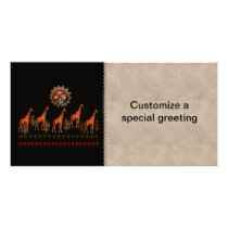 Kwanzaa Giraffes Picture Card