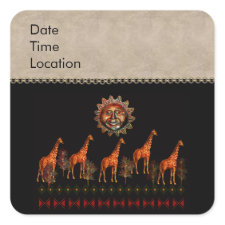 Kwanzaa Giraffes sticker