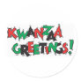 Kwanzaa Greetings Round Sticker