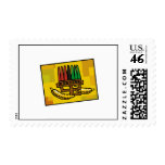 Kwanzaa Kinara with Corn Postage Stamps