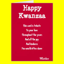 Kwanzaa mother greeting cards cards