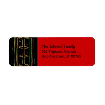 Kwanzaa Mud Cloth Address Labels
