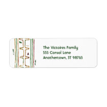 Kwanzaa Mud Cloth Address Labels
