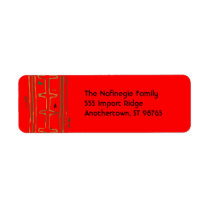 Kwanzaa Mudcloth Return Address Labels