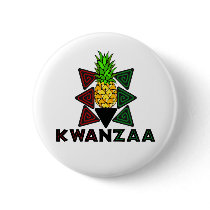 Kwanzaa Pineapple - First Fruit buttons by Kwanzaa Kwanzaa Pineapple - First Fruit buttons