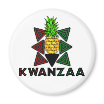 Kwanzaa Pineapple - First Fruit magnets by Kwanzaa Kwanzaa Pineapple - First Fruit magnets