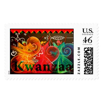 Kwanzaa Postage Stamps by haitianart
